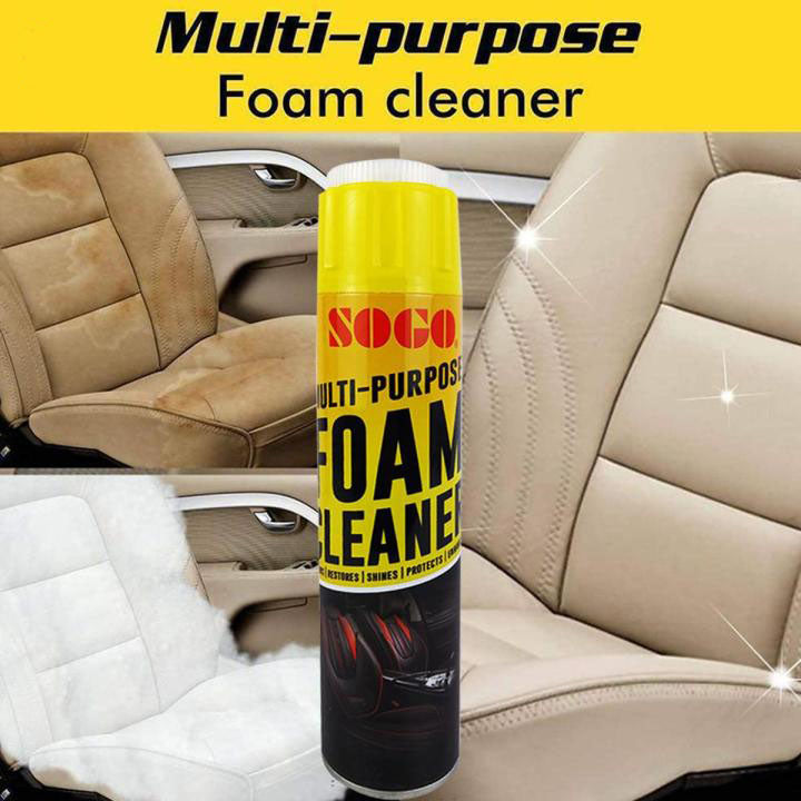 SO-GO Car Care Foam Cleaner Spray | Multi Purpose Foam Cleaner Like Fabric, Carpet, Leather, etc