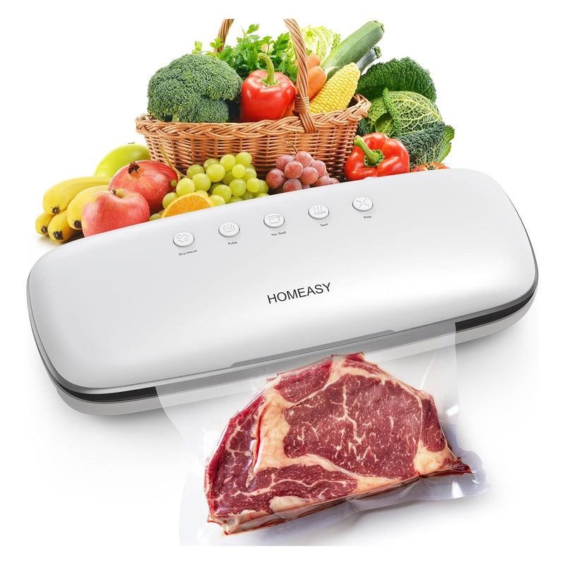 Homeasy Vacuum Sealer Automatic Vacuum Sealer Machine One-Touch Sealing Vacuum for Dry & Moist Food Vacuum Sealing Machine