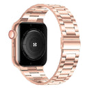 iiteeology Straight 3 Beads Stainless Steel Band For 42mm Apple iWatch Ultra SE Series 8 7 6 5 4
