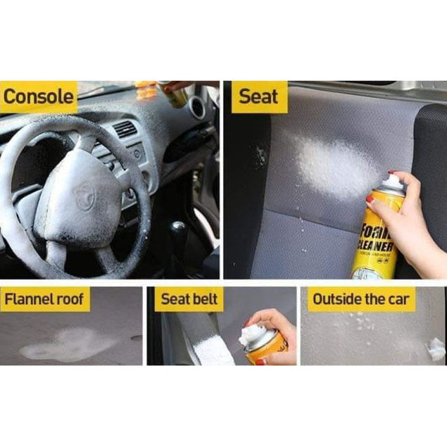 SO-GO Car Care Foam Cleaner Spray | Multi Purpose Foam Cleaner Like Fabric, Carpet, Leather, etc