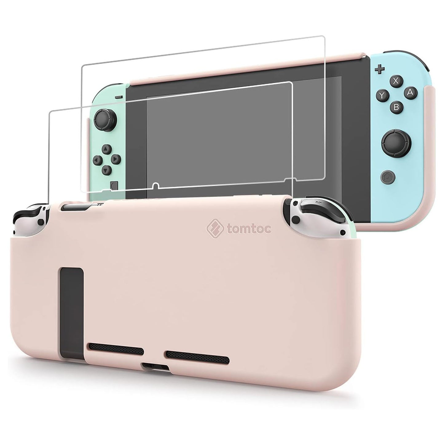 tomtoc Liquid Silicone Protective Case for Nintendo Switch With [2PCS] Screen Protector