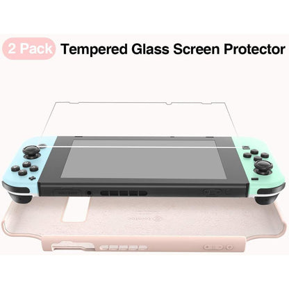 tomtoc Liquid Silicone Protective Case for Nintendo Switch With [2PCS] Screen Protector