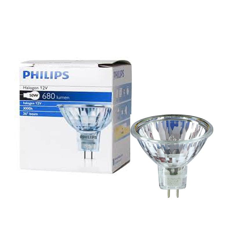 Philips MR16 Halogen Light Bulb 50W | 3000K Warm White | (5 Pack) - DealsnLots