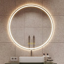 AI-LIGHTING 400mm Round Bathroom LED Mirror Illuminated Backlit 3 LED Light Color Dimmable Touch Switch