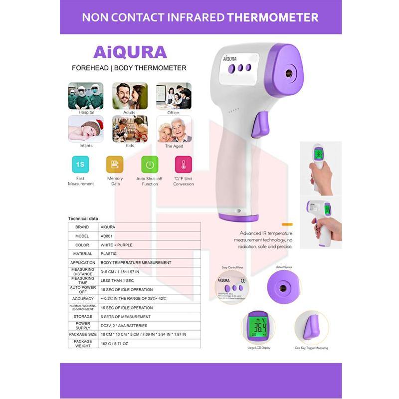 AiQURA Non-Contact Infrared Thermometer