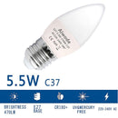 Aiwode 5.5W E27 LED Candle Bulbs, Warm White 2700K | 6 Pack - DealsnLots