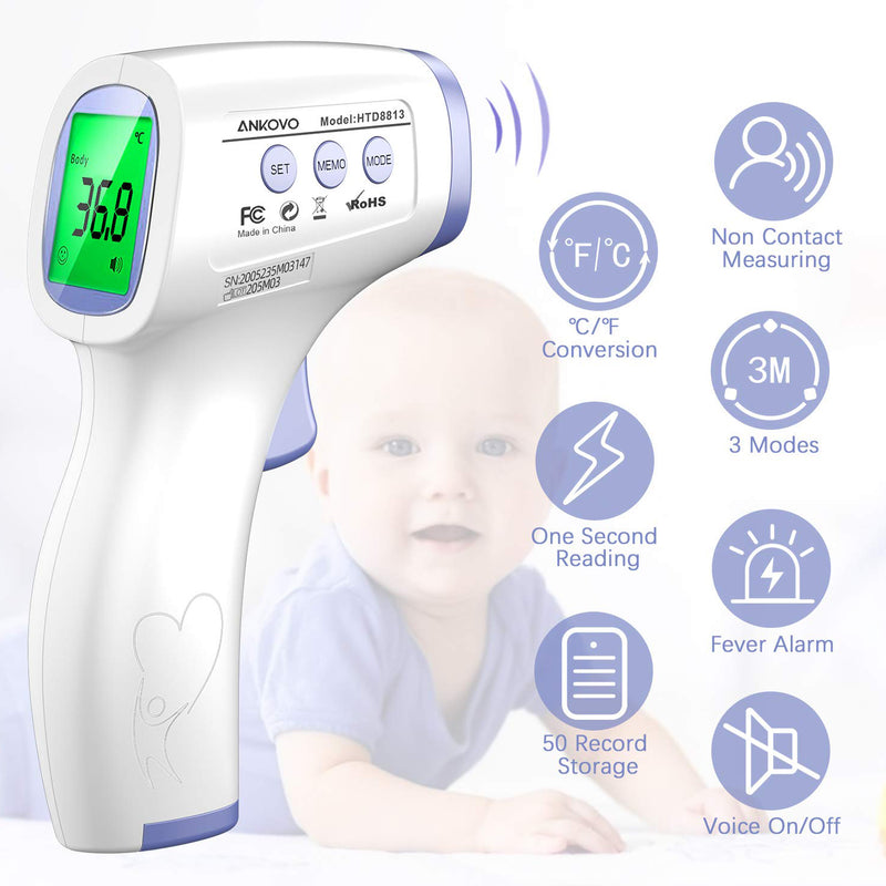Ankovo HTD8813 Non Contact Infrared Baby Thermometer