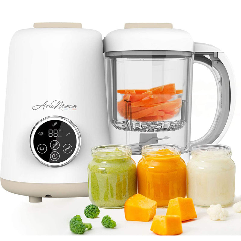 Avec Maman Baby Chef 4-in-1 Multifunctional Baby Food Maker Blender, Steamer, Bottle Warmer & Sterilizer