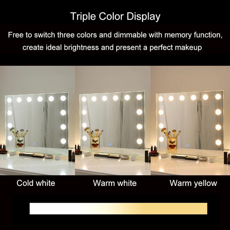 Chende Makeup Mirror Lighted with 12 LED Dimmable Bulbs | Model: HLM5040 - DealsnLots