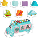 DEEXOP Activity Cube Toy Bus Includes Xylophone | 12-18 Months+