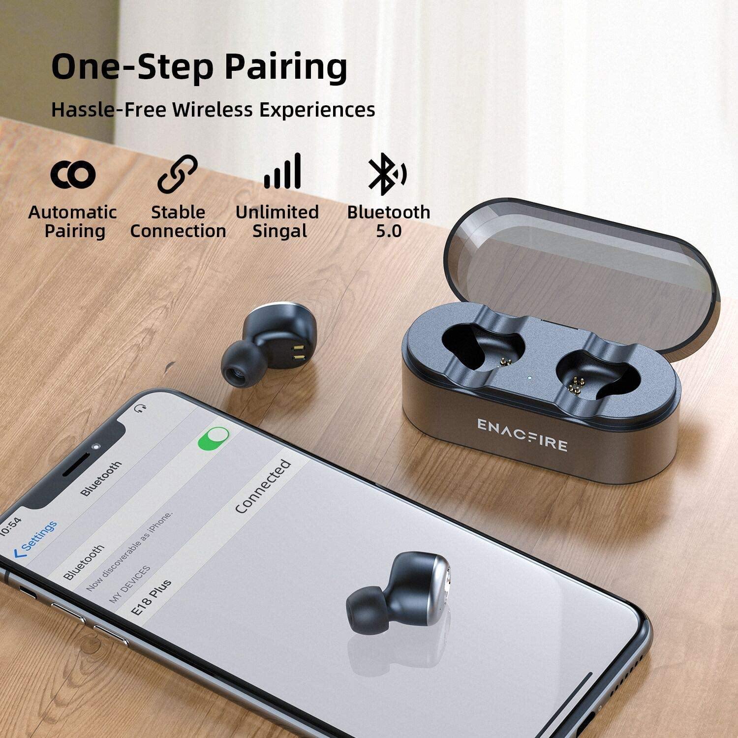 Enacfire e18 bluetooth shop earbuds volume control