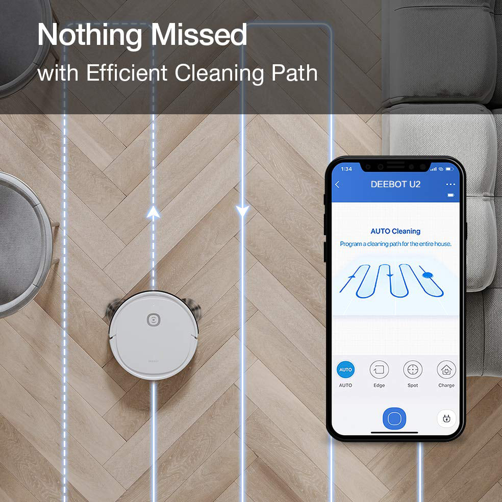 Ecovacs DEEBOT U2 Robot Vacuum Cleaner with Mop