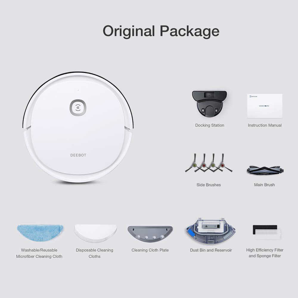 Ecovacs DEEBOT U2 Robot Vacuum Cleaner with Mop