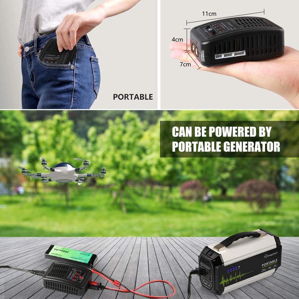 Enegitech e430 Compact Balance Charger for LiPo Life Battery  [30W 100-240V 1-3A] - DealsnLots