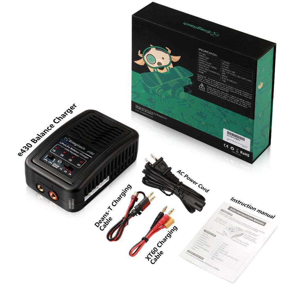 Enegitech e430 Compact Balance Charger for LiPo Life Battery  [30W 100-240V 1-3A] - DealsnLots
