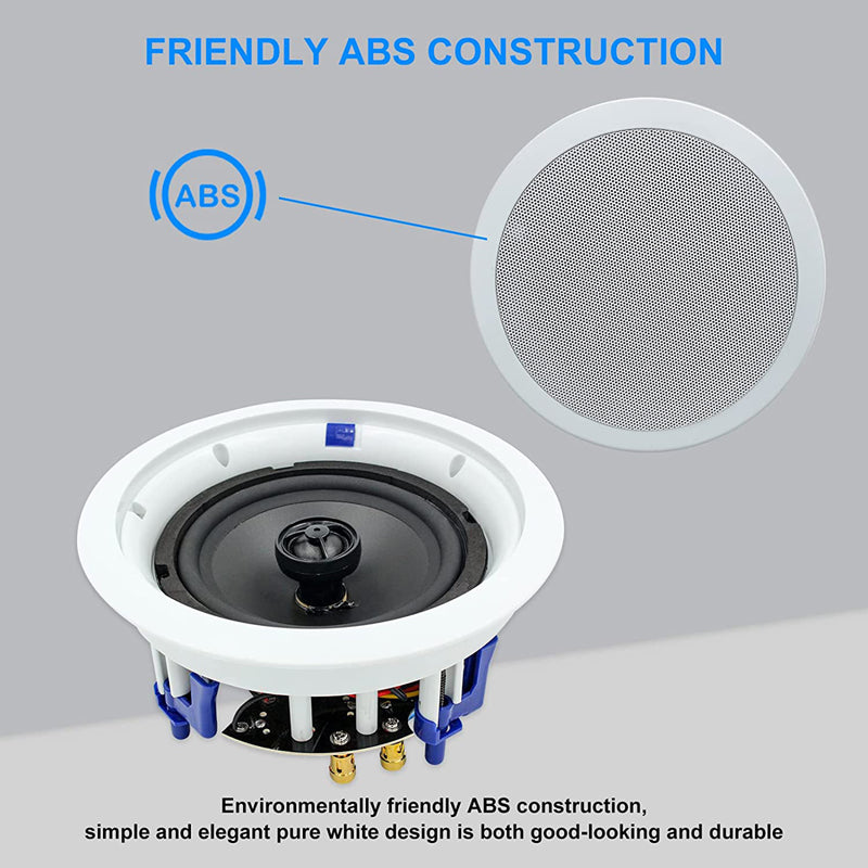 Herdio 6.5" inch 640 Watts 2 Way Ceiling Speaker (4 Speakers)