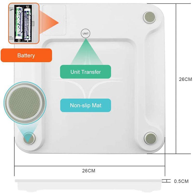 Bluetooth smart body scale INSMART compatible to Fitbit Samsung