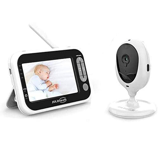 JSLBtech Video Baby Monitor and 4.3" LCD Screen, Auto Night Vision, Two-Way Talkback