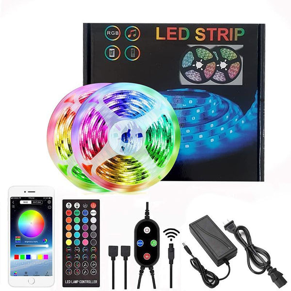 Jenklight LED Strip Lights Water-proof with IR & App Control | 2 Strips | 7.5m/24.6ft Each - DealsnLots