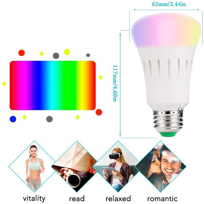 LOHAS A19/A60 9W E27 Smart LED RGB & Day White Bulb 810LM - DealsnLots