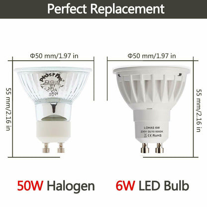 LOHAS GU10 6W LED 6000K Day White LED Bulb