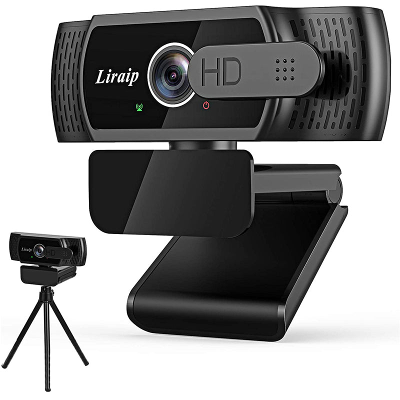 Liraip 1080P HD Webcam With Built Microphone & Tripod