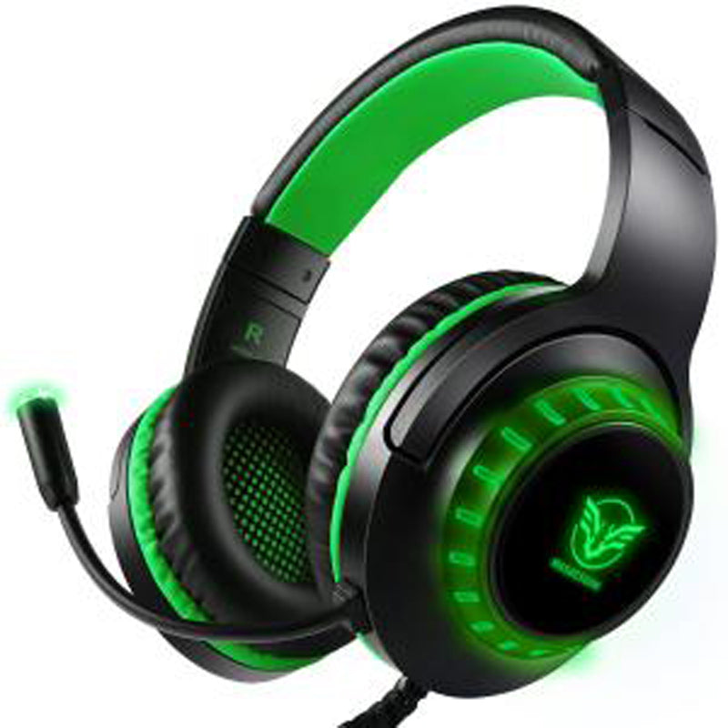 MASACEGON H-11 Stereo Gaming  Headphones with Mic, LED Light | Green