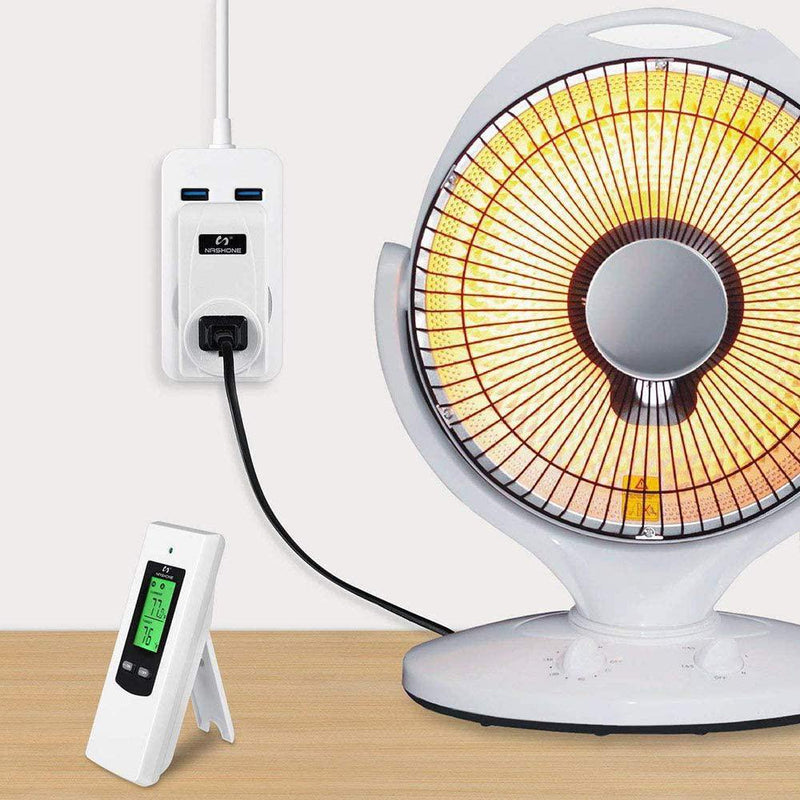 NASHONE Wireless Thermostat RF Plug Digital Temperature Controller 3680W - DealsnLots