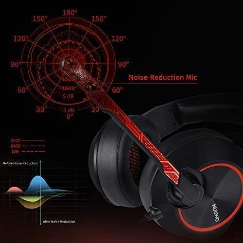 NUBWO N11 Stereo Wired Gaming Headset | Black/Red - DealsnLots