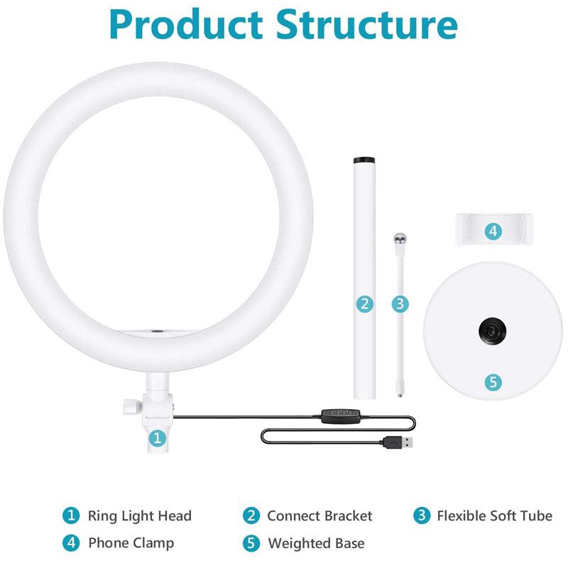 Neewer 10" Dimmable Desktop LED Selfie Ring Light for Laptop Computer - DealsnLots