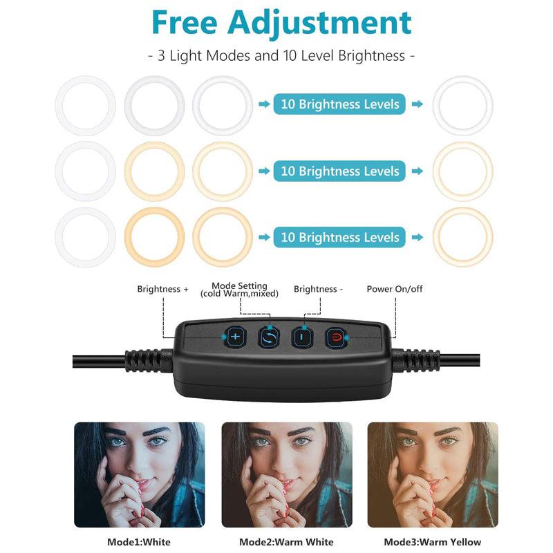 Neewer 10" Dimmable Desktop LED Selfie Ring Light for Laptop Computer - DealsnLots