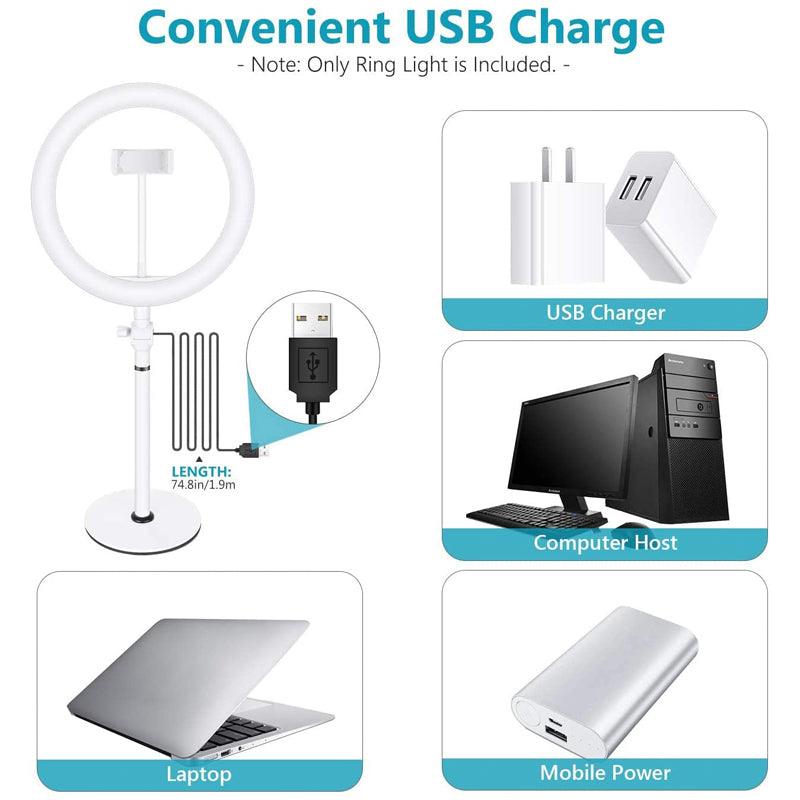 Neewer 10" Dimmable Desktop LED Selfie Ring Light for Laptop Computer - DealsnLots
