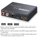 Neoteck HDMI 2.0 Audio Extractor 4K/60Hz YUV 4:4:4 HDR