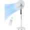 PELONIS 16" Oscillating Pedestal Stand Up Fan Ultra Quiet DC Motor 12 Speed with Remote Control