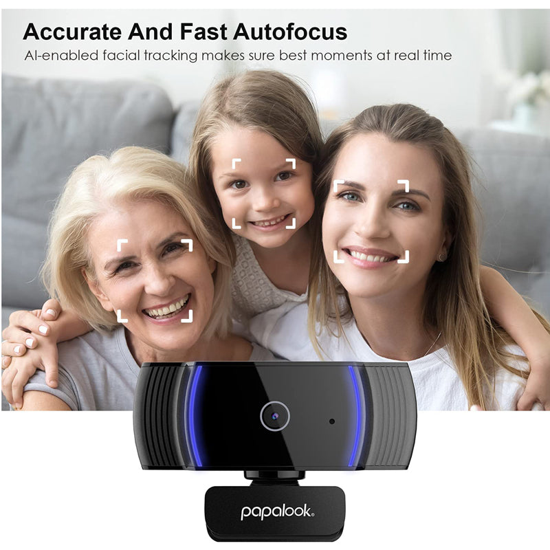 Papalook AF925 HD 1080P Webcam with Auto Focus