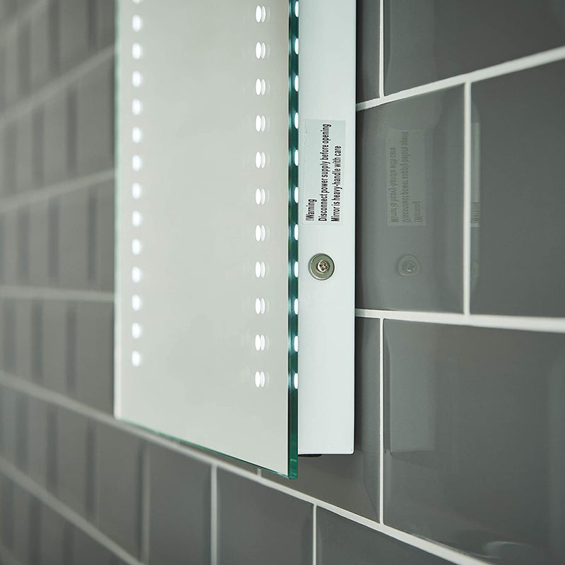 Pebble Grey™ Tannon Illuminated LED Bathroom Mirror | 500 x 700cm