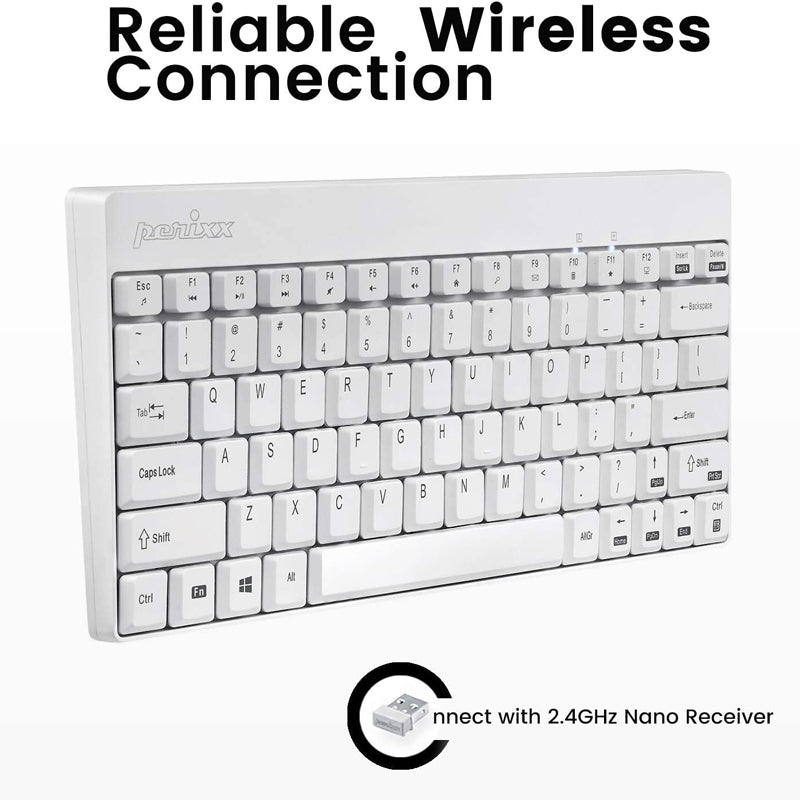 Perixx PERIDUO-712W Wireless Mini Keyboard and Mouse Combo