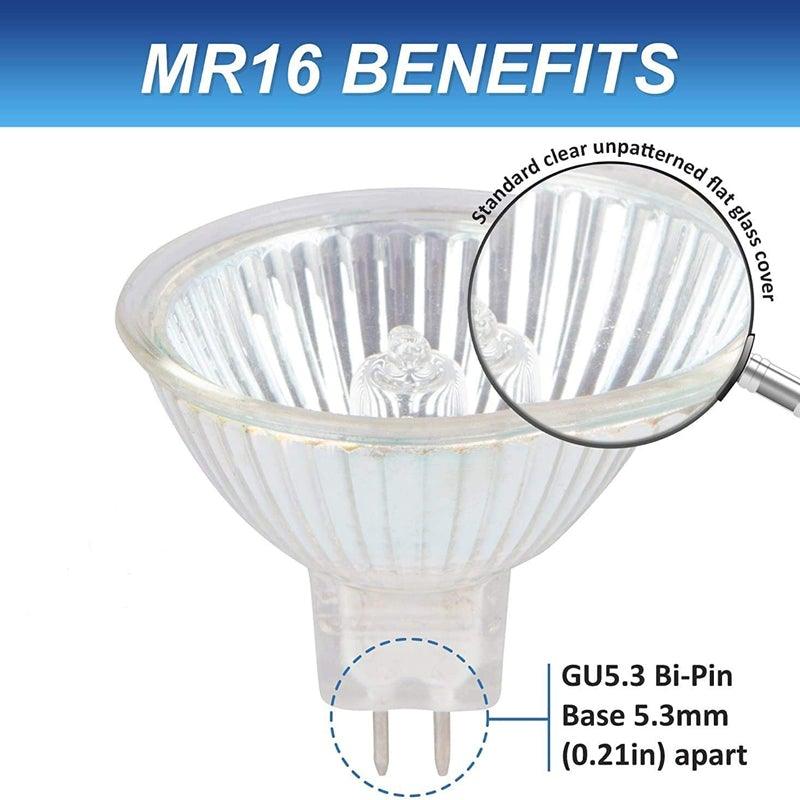 Philips MR16 Halogen Light Bulb 50W | 3000K Warm White | (5 Pack) - DealsnLots