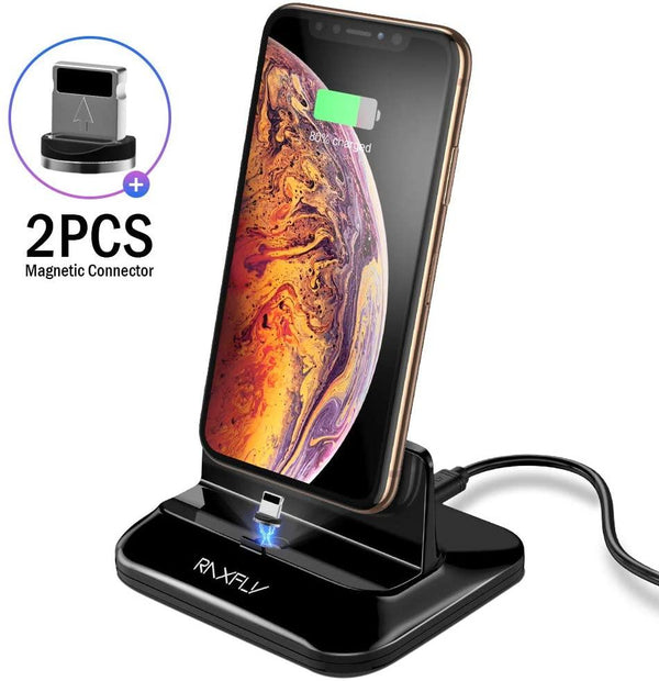 RAXFLY Magnetic iPhone Charging Dock  (Black) - DealsnLots