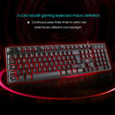 Rii RK100 3 Colors LED Backlit USB Wired Multimedia Keyboard - RK100