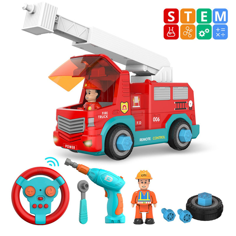 SGILE 162A RC Cars Fire Truck DIY Disassembly Toys