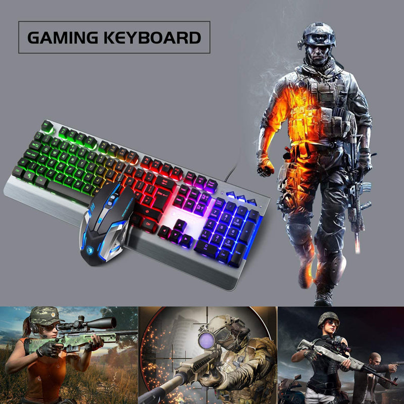 Sades Wired LED RGB Backlit Gaming Keyboard & Mouse Combo