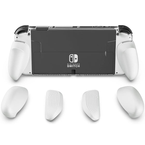Skull & Co. Grip Case OLED Model Protective Case for Nintendo Switch | NSGC2-OLED-WT-GB