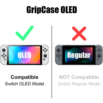 Skull & Co. Grip Case OLED Model Protective Case for Nintendo Switch | NSGC2-OLED-WT-GB