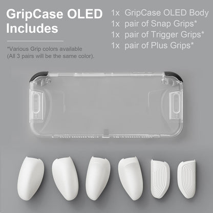 Skull & Co. Grip Case OLED Model Protective Case for Nintendo Switch | NSGC2-OLED-WT-GB