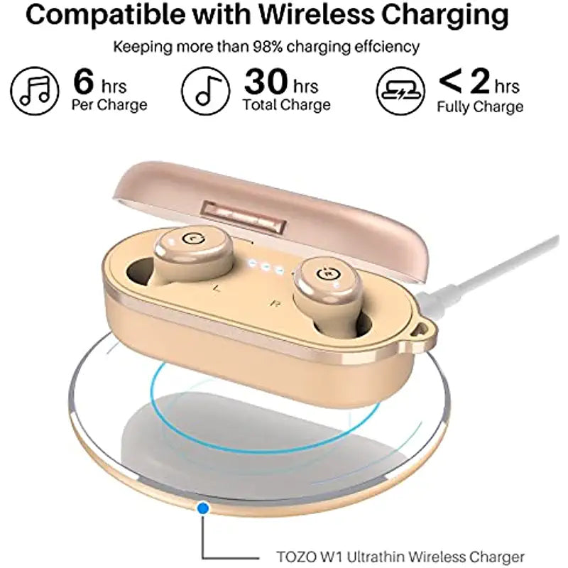 TOZO T10 Upgraded Bluetooth 5.0 Wireless Earbuds with Wireless Charging Case