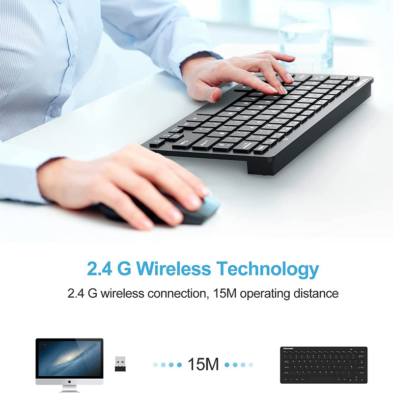 TeckNet HW098 Ultra Slim 2.4G USB Wireless Keyboard