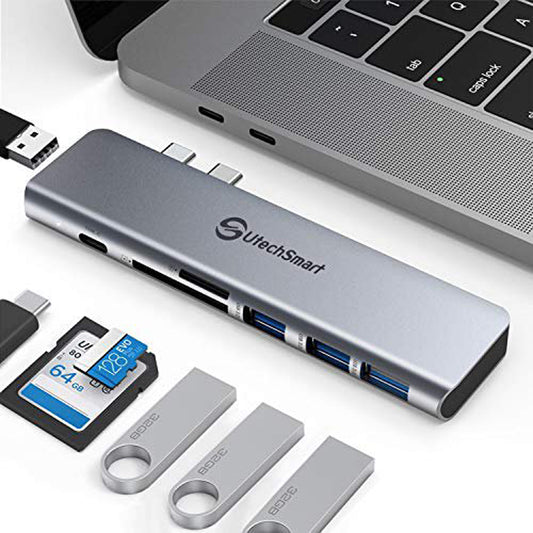 UtechSmart UCN331 Thunderbolt Multiport USB C Adapter | 7 in 2