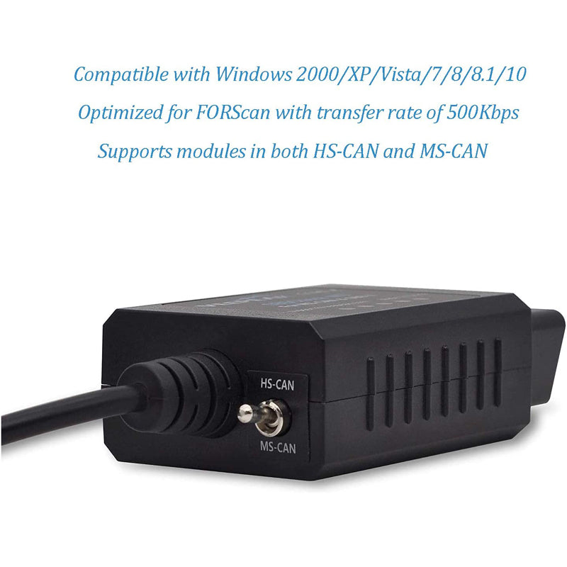 Veepeak USB OBD2 Adapter for Scan Windows with MS-CAN and OBD II