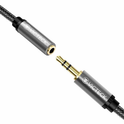 Victeck Nylon Braided Jack cord 3.5mm Stereo Male to Female Headset Extension Cable 3M Y-EX3M